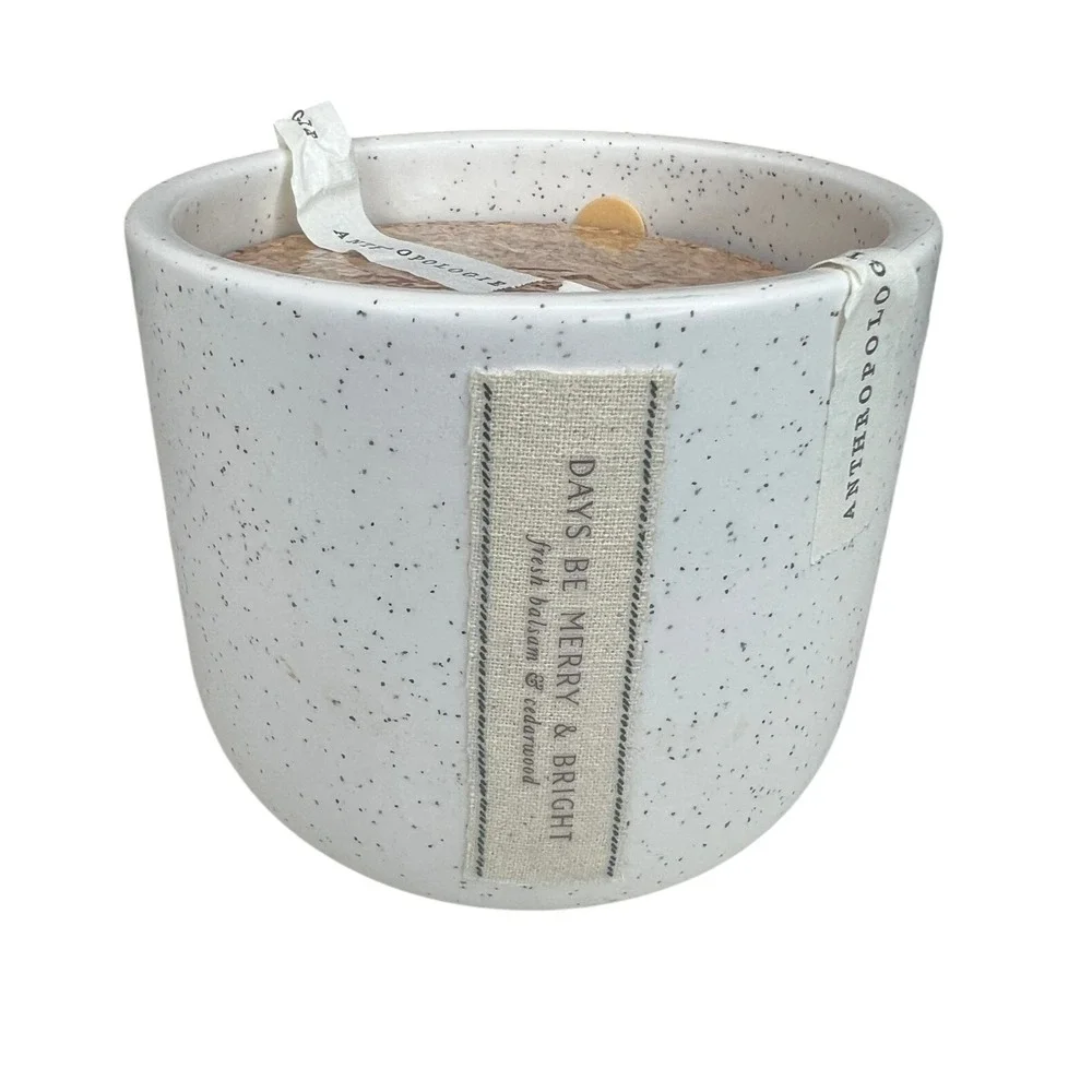 Anthropologie Days Be Merry & Bright Fresh Balsam Cedarwood Candle 11.6 Oz